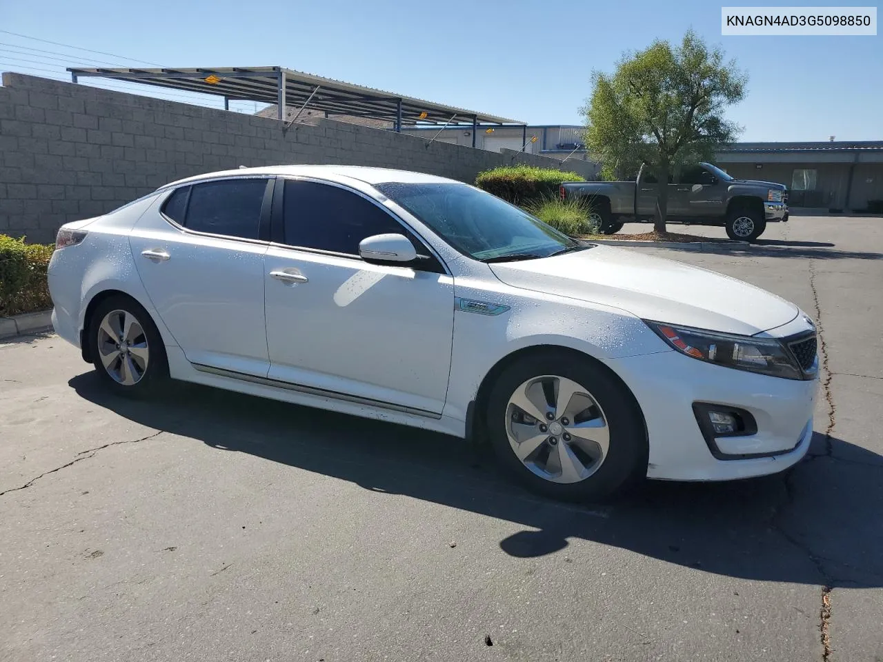 2016 Kia Optima Hybrid VIN: KNAGN4AD3G5098850 Lot: 75567164