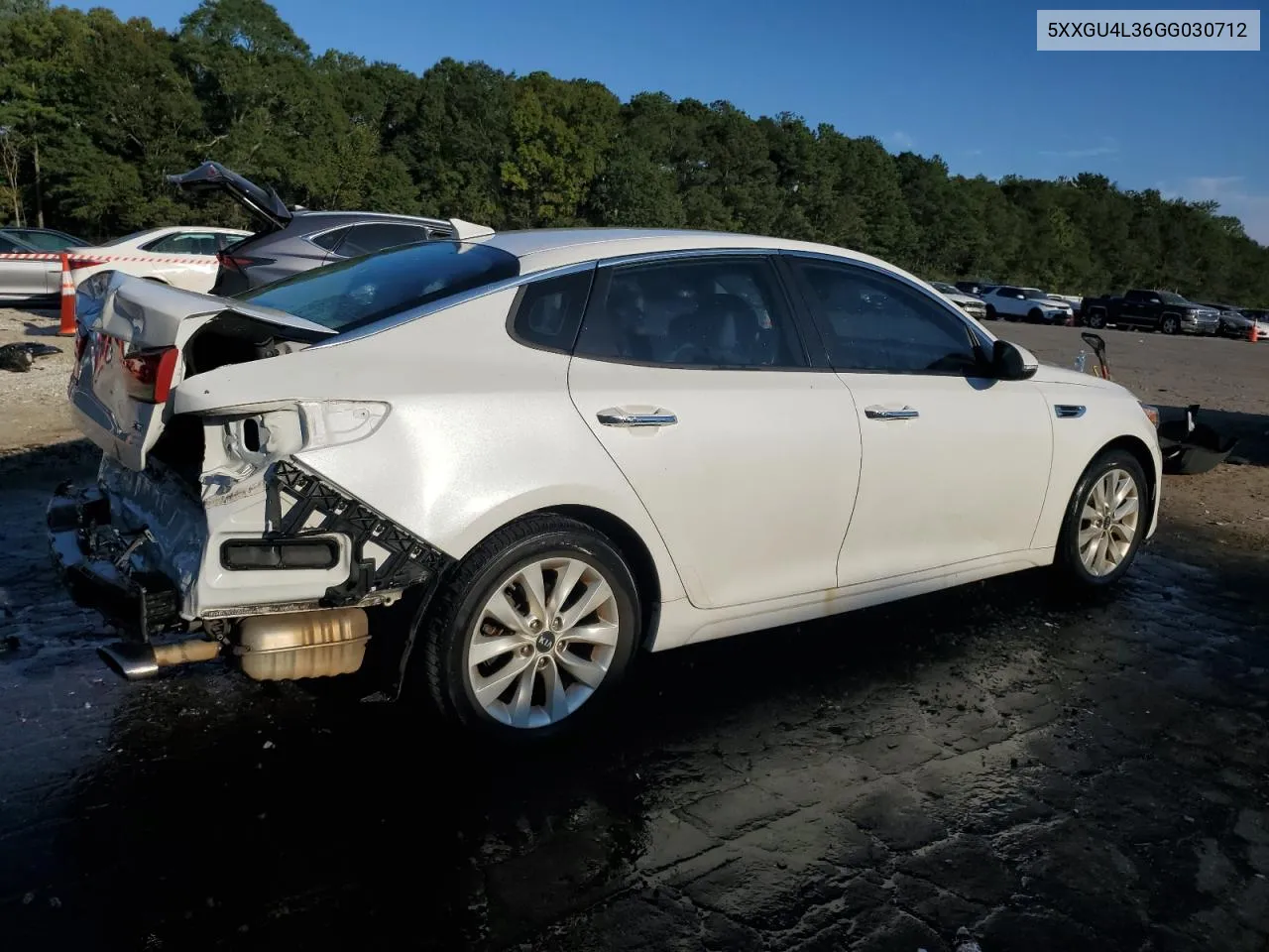 2016 Kia Optima Ex VIN: 5XXGU4L36GG030712 Lot: 75609054