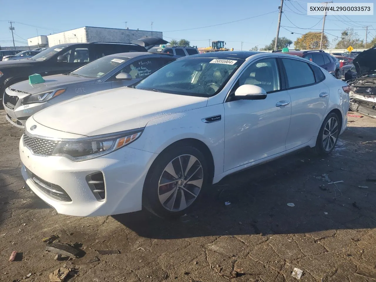 2016 Kia Optima Sx VIN: 5XXGW4L29GG033573 Lot: 75855904