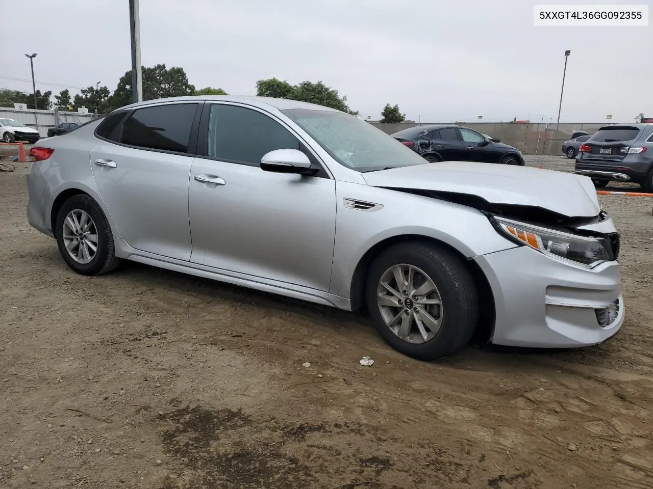 2016 Kia Optima Lx VIN: 5XXGT4L36GG092355 Lot: 76036424