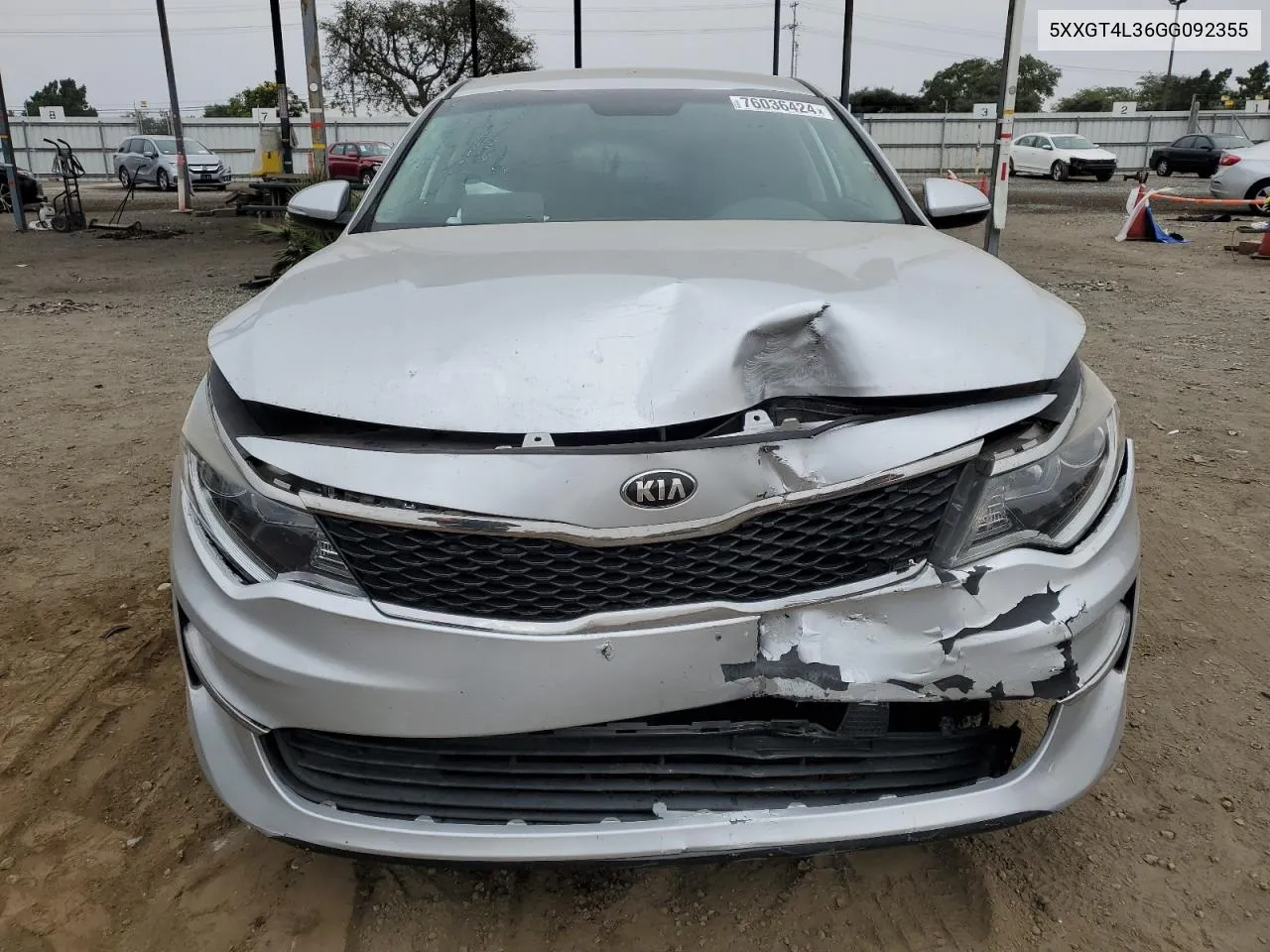 2016 Kia Optima Lx VIN: 5XXGT4L36GG092355 Lot: 76036424