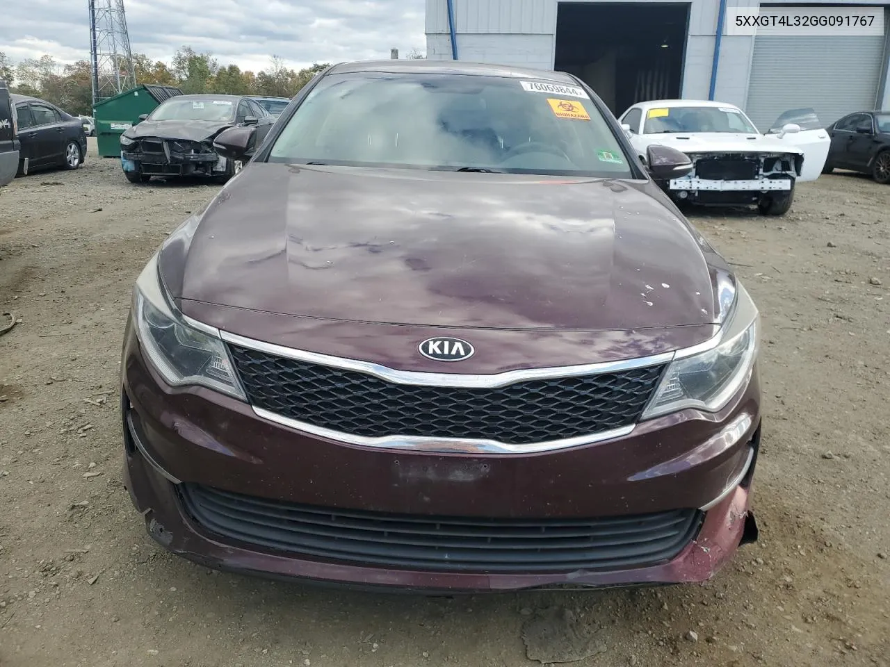 2016 Kia Optima Lx VIN: 5XXGT4L32GG091767 Lot: 76069844