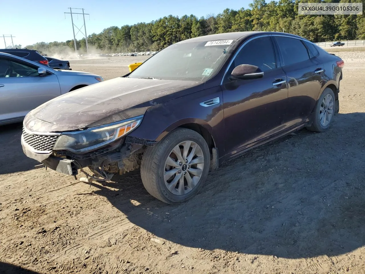 2016 Kia Optima Ex VIN: 5XXGU4L39GG105306 Lot: 76143094