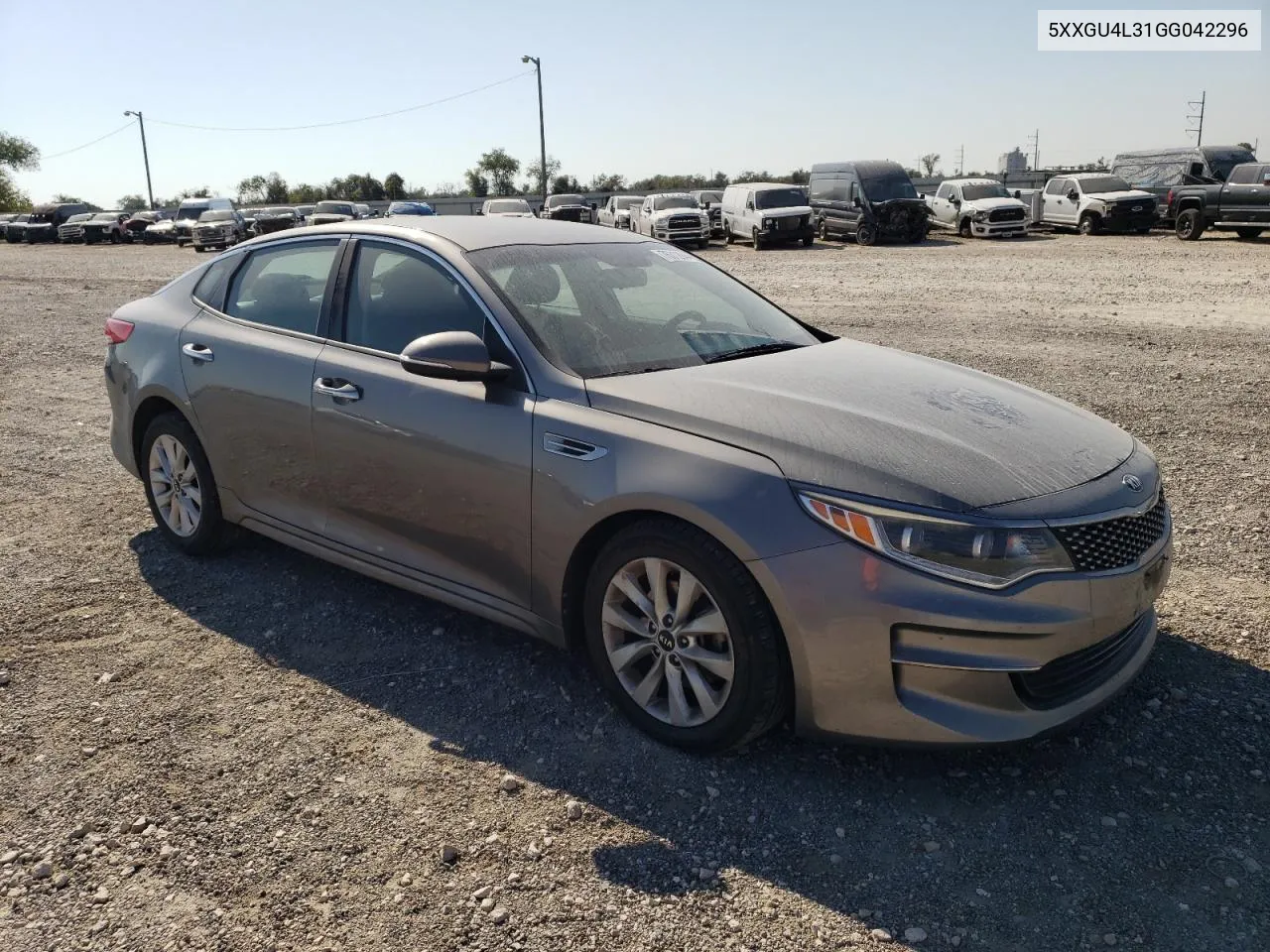 2016 Kia Optima Ex VIN: 5XXGU4L31GG042296 Lot: 76312944