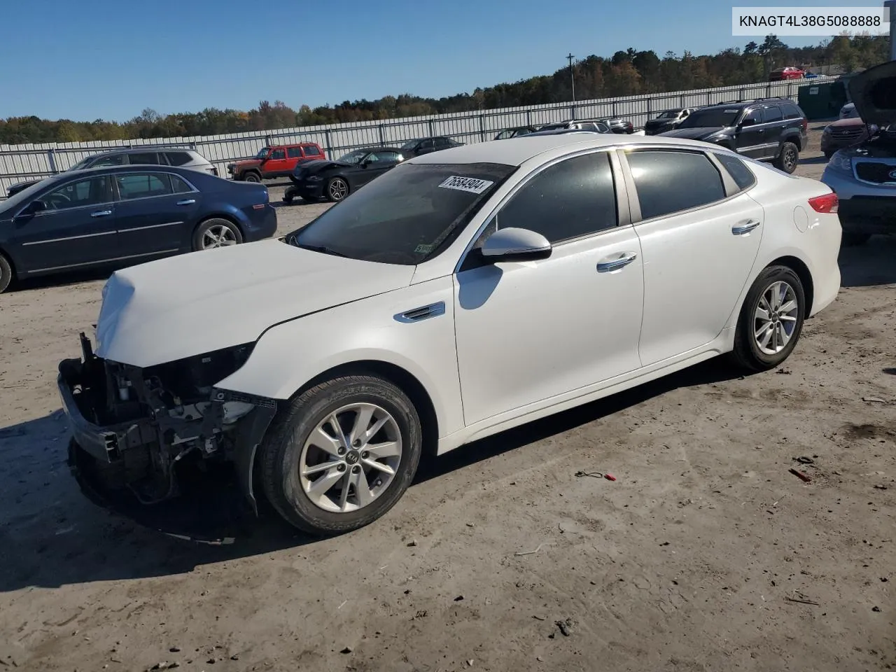 KNAGT4L38G5088888 2016 Kia Optima Lx