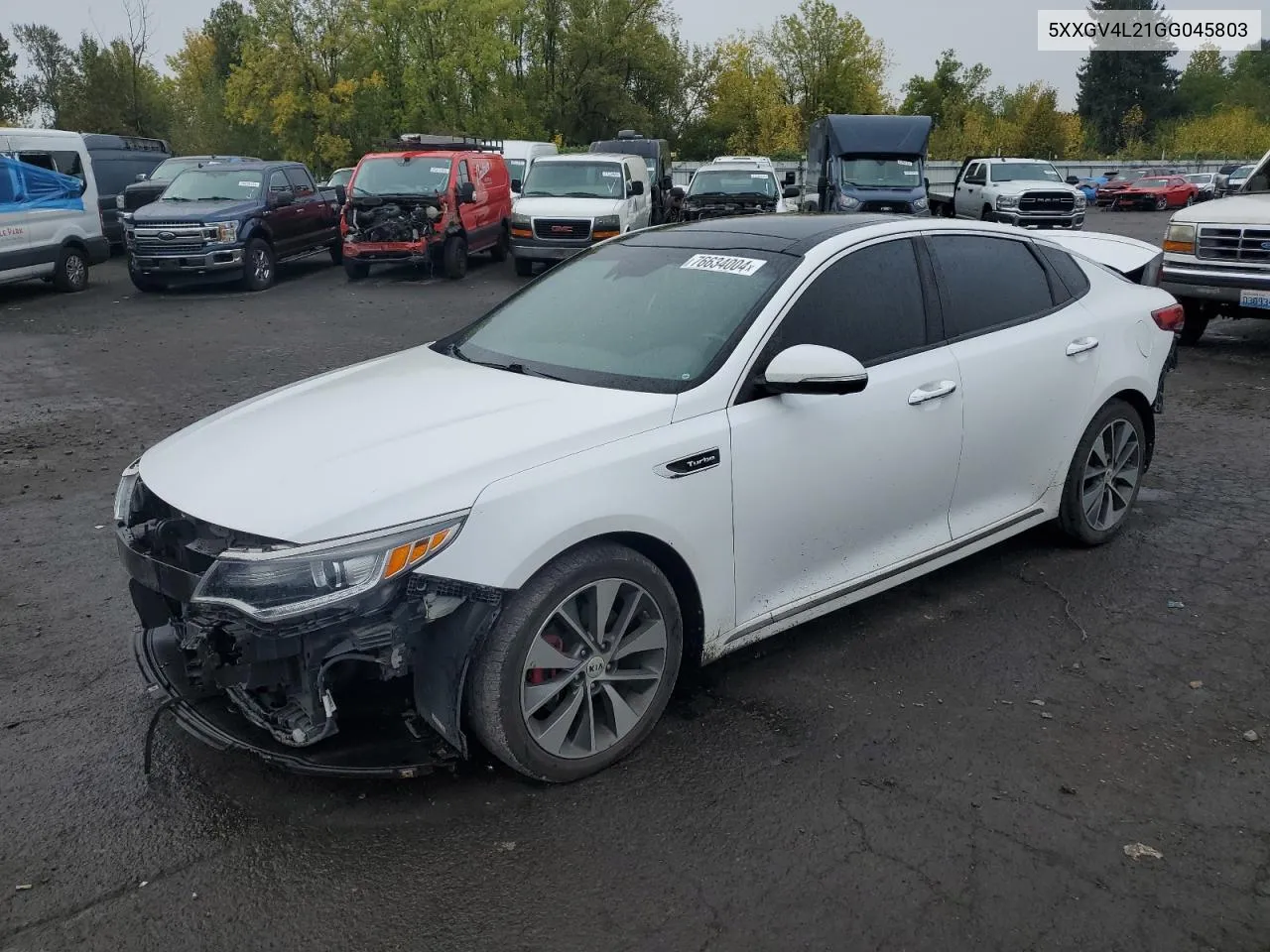 2016 Kia Optima Sxl VIN: 5XXGV4L21GG045803 Lot: 76634004