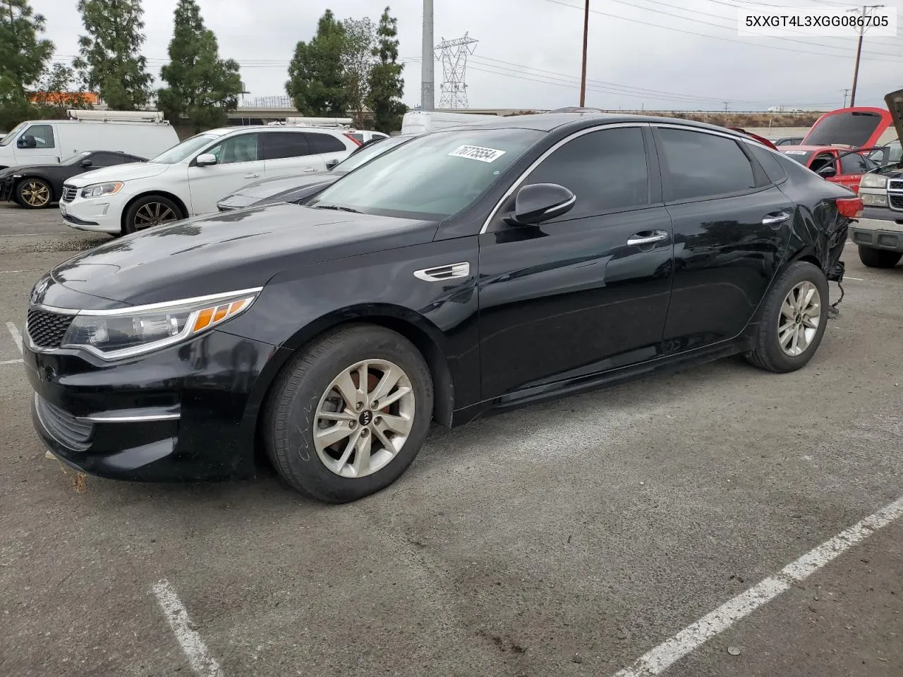 2016 Kia Optima Lx VIN: 5XXGT4L3XGG086705 Lot: 76775554