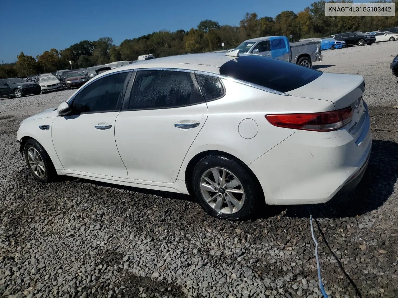 KNAGT4L31G5103442 2016 Kia Optima Lx