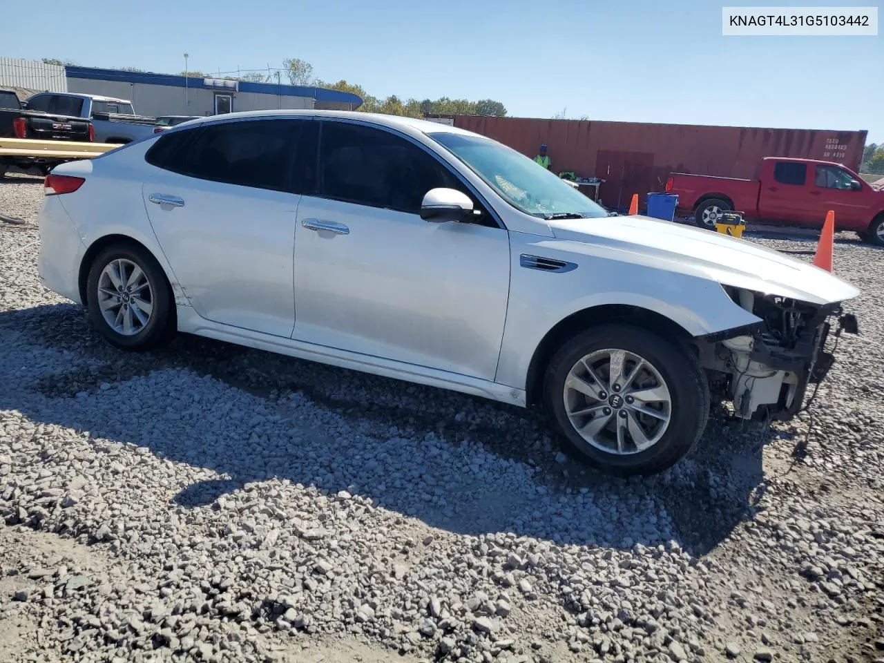 KNAGT4L31G5103442 2016 Kia Optima Lx