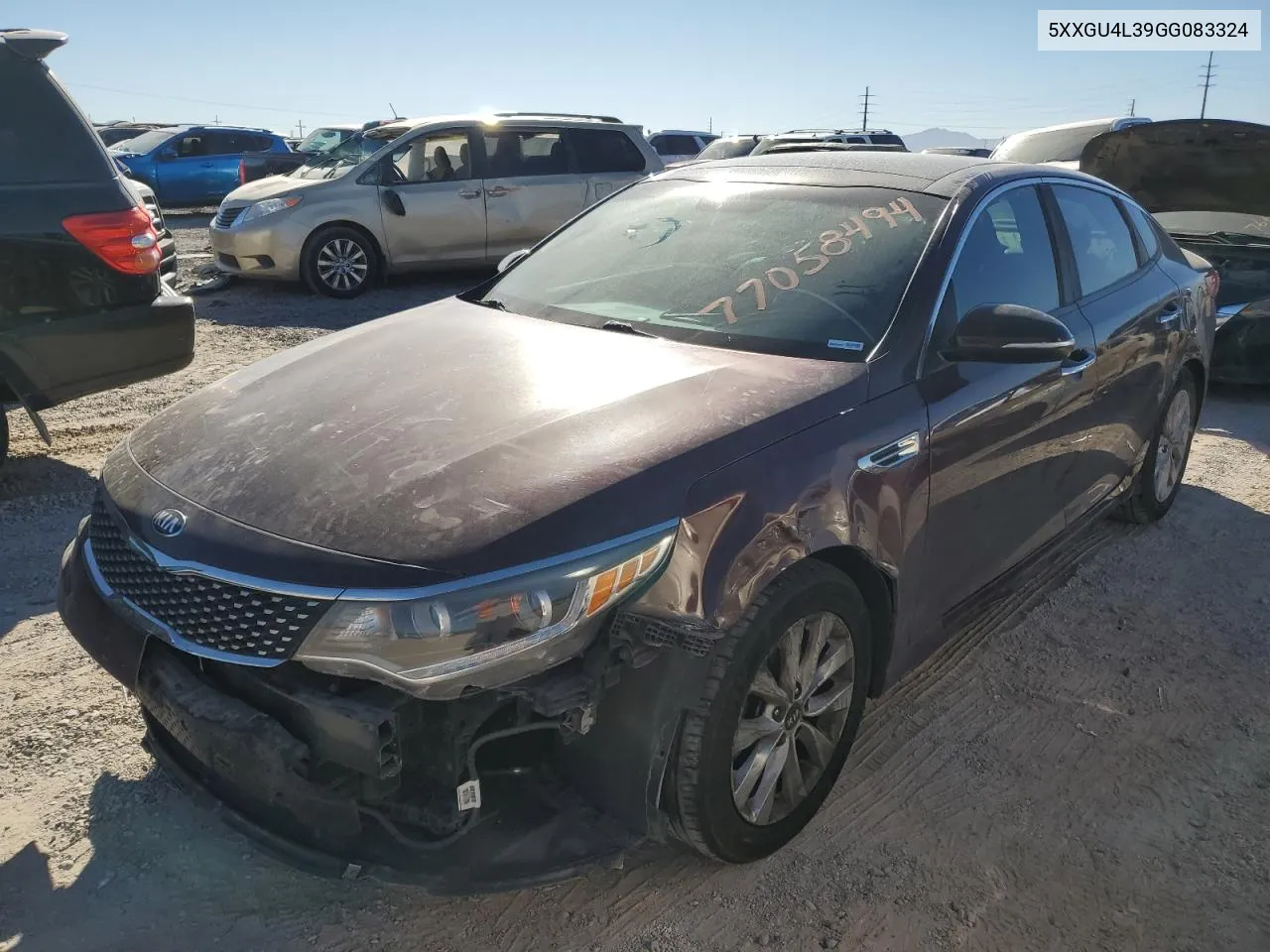 2016 Kia Optima Ex VIN: 5XXGU4L39GG083324 Lot: 77058494