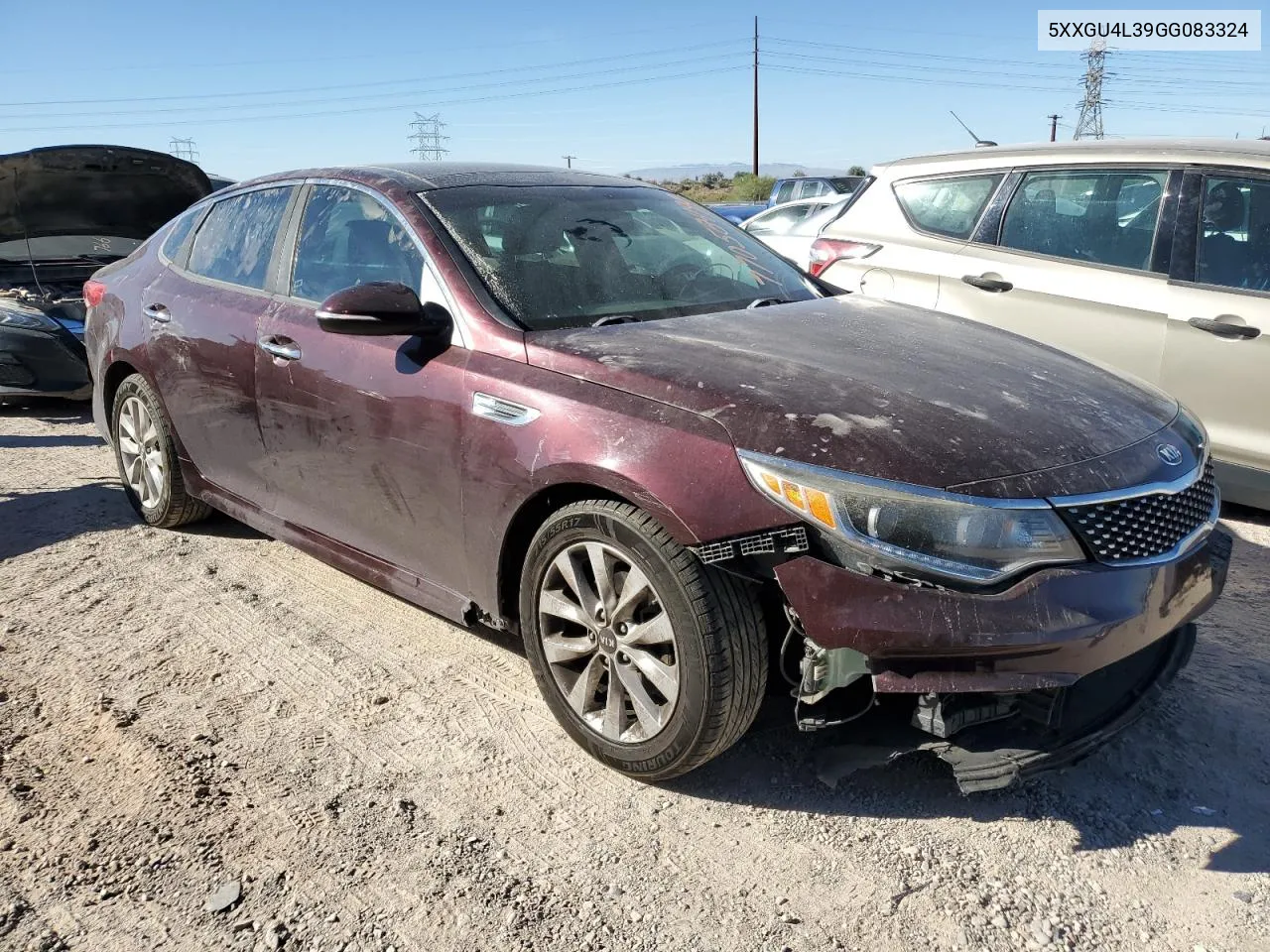 2016 Kia Optima Ex VIN: 5XXGU4L39GG083324 Lot: 77058494