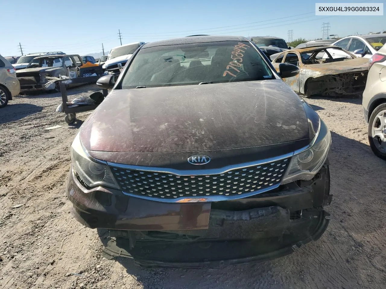 2016 Kia Optima Ex VIN: 5XXGU4L39GG083324 Lot: 77058494