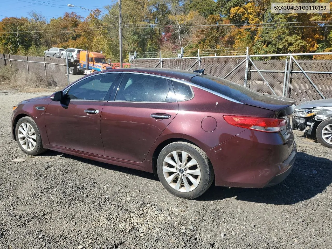 2016 Kia Optima Ex VIN: 5XXGU4L31GG110189 Lot: 77469974