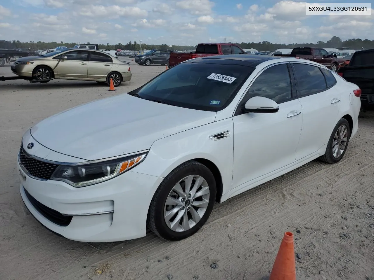 5XXGU4L33GG120531 2016 Kia Optima Ex