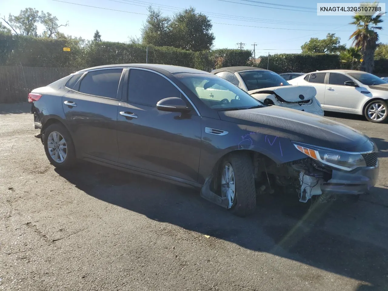 2016 Kia Optima Lx VIN: KNAGT4L32G5107788 Lot: 77567744