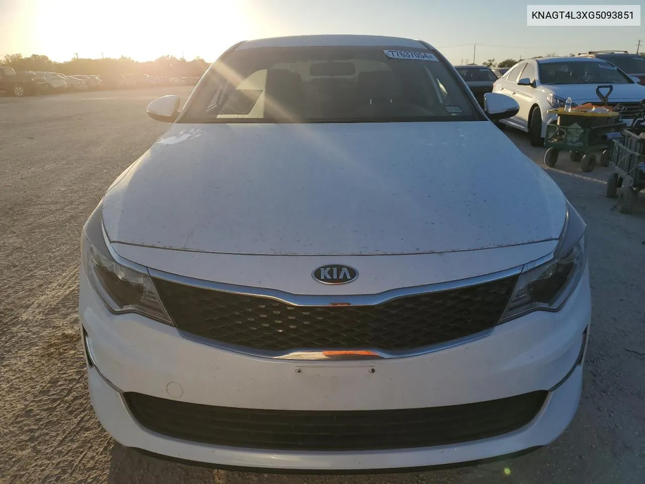 2016 Kia Optima Lx VIN: KNAGT4L3XG5093851 Lot: 77637054