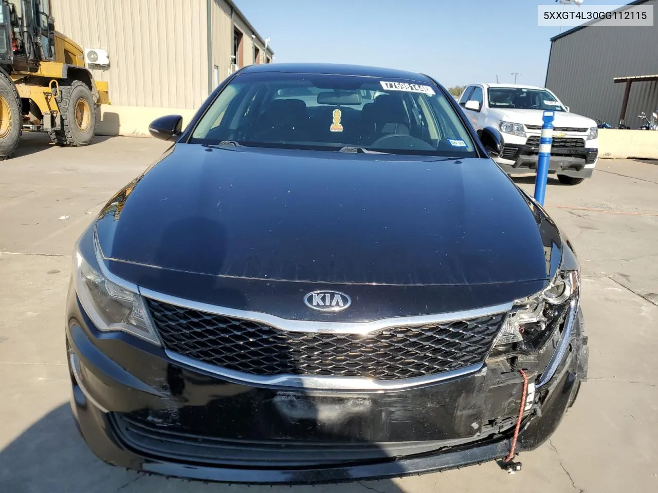 2016 Kia Optima Lx VIN: 5XXGT4L30GG112115 Lot: 77698144