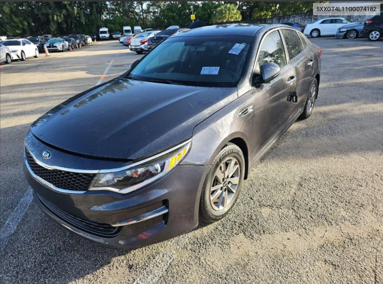 2016 Kia Optima Lx VIN: 5XXGT4L11GG074182 Lot: 77714844