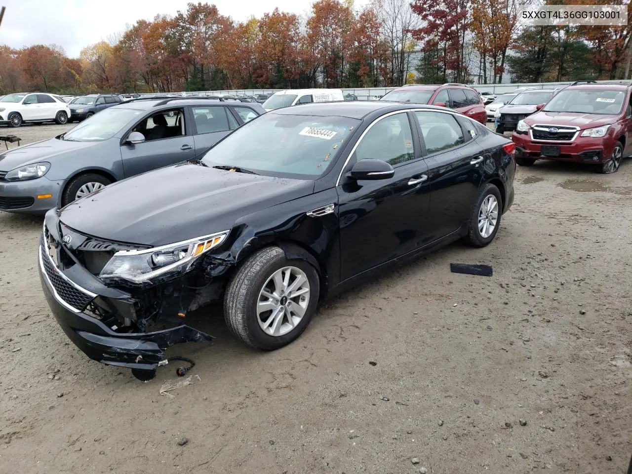 2016 Kia Optima Lx VIN: 5XXGT4L36GG103001 Lot: 78655444