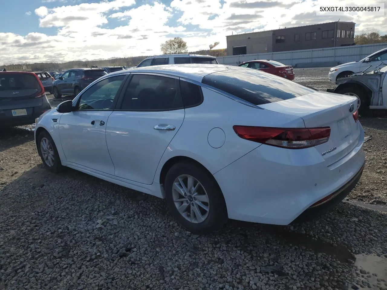 2016 Kia Optima Lx VIN: 5XXGT4L33GG045817 Lot: 78796014