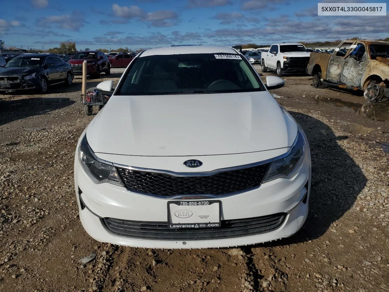 2016 Kia Optima Lx VIN: 5XXGT4L33GG045817 Lot: 78796014