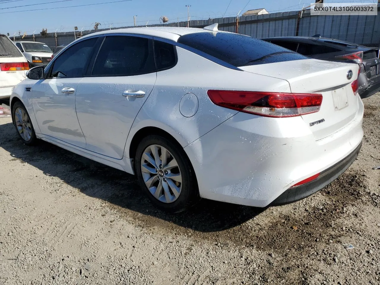 2016 Kia Optima Lx VIN: 5XXGT4L31GG003372 Lot: 80369754