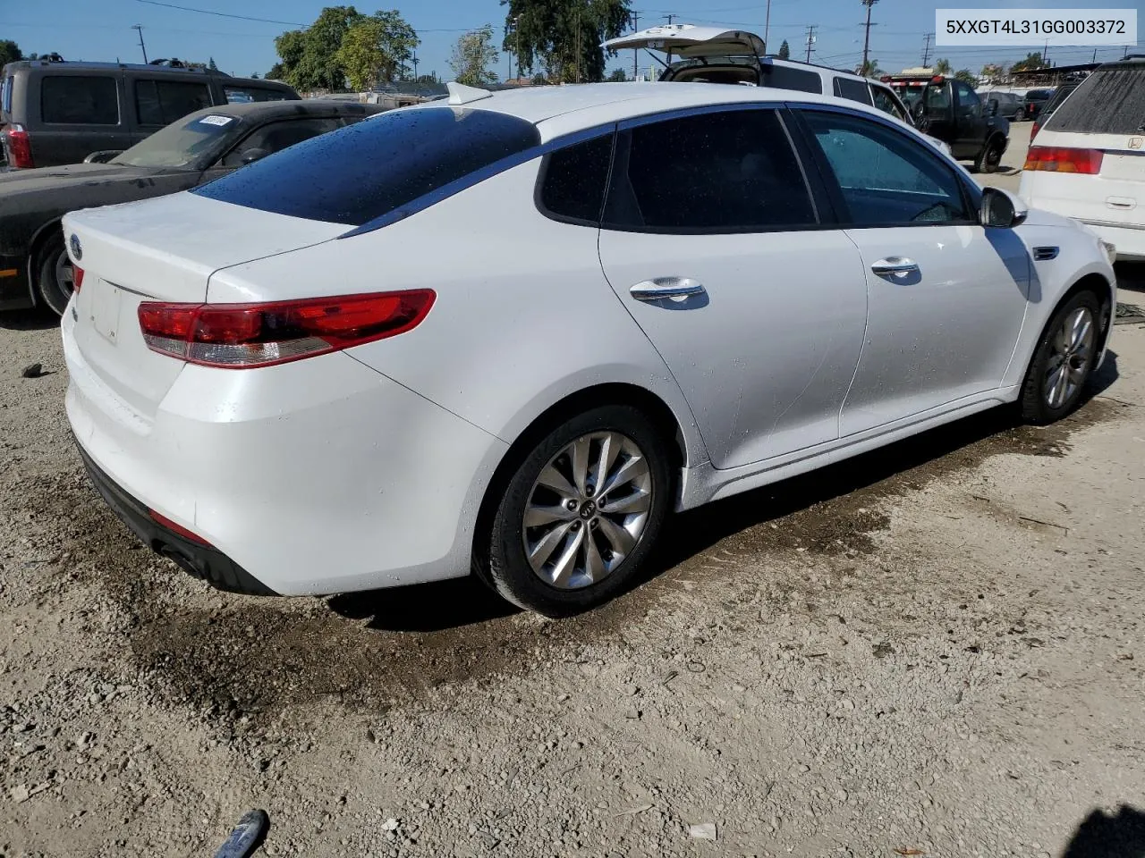 2016 Kia Optima Lx VIN: 5XXGT4L31GG003372 Lot: 80369754