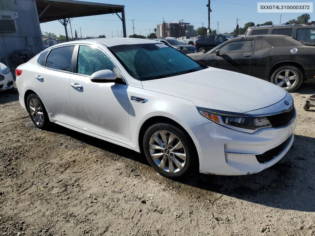 2016 Kia Optima Lx VIN: 5XXGT4L31GG003372 Lot: 80369754