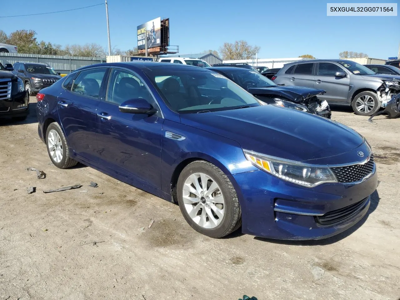 2016 Kia Optima Ex VIN: 5XXGU4L32GG071564 Lot: 80529784