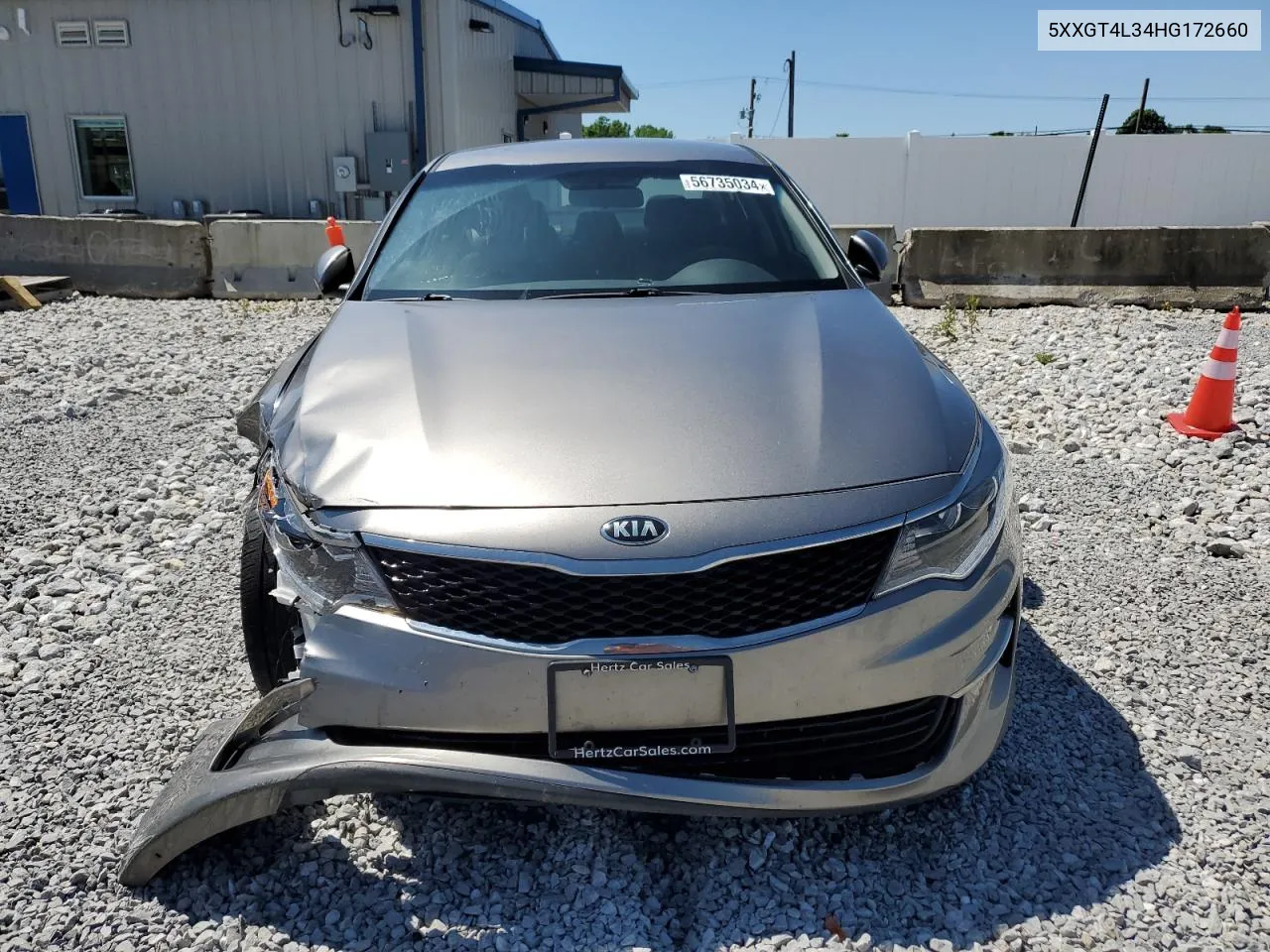 2017 Kia Optima Lx VIN: 5XXGT4L34HG172660 Lot: 56735034