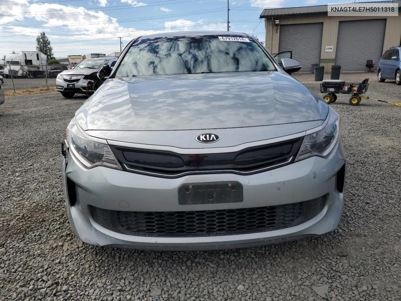 2017 Kia Optima Hybrid VIN: KNAGT4LE7H5011318 Lot: 67912614