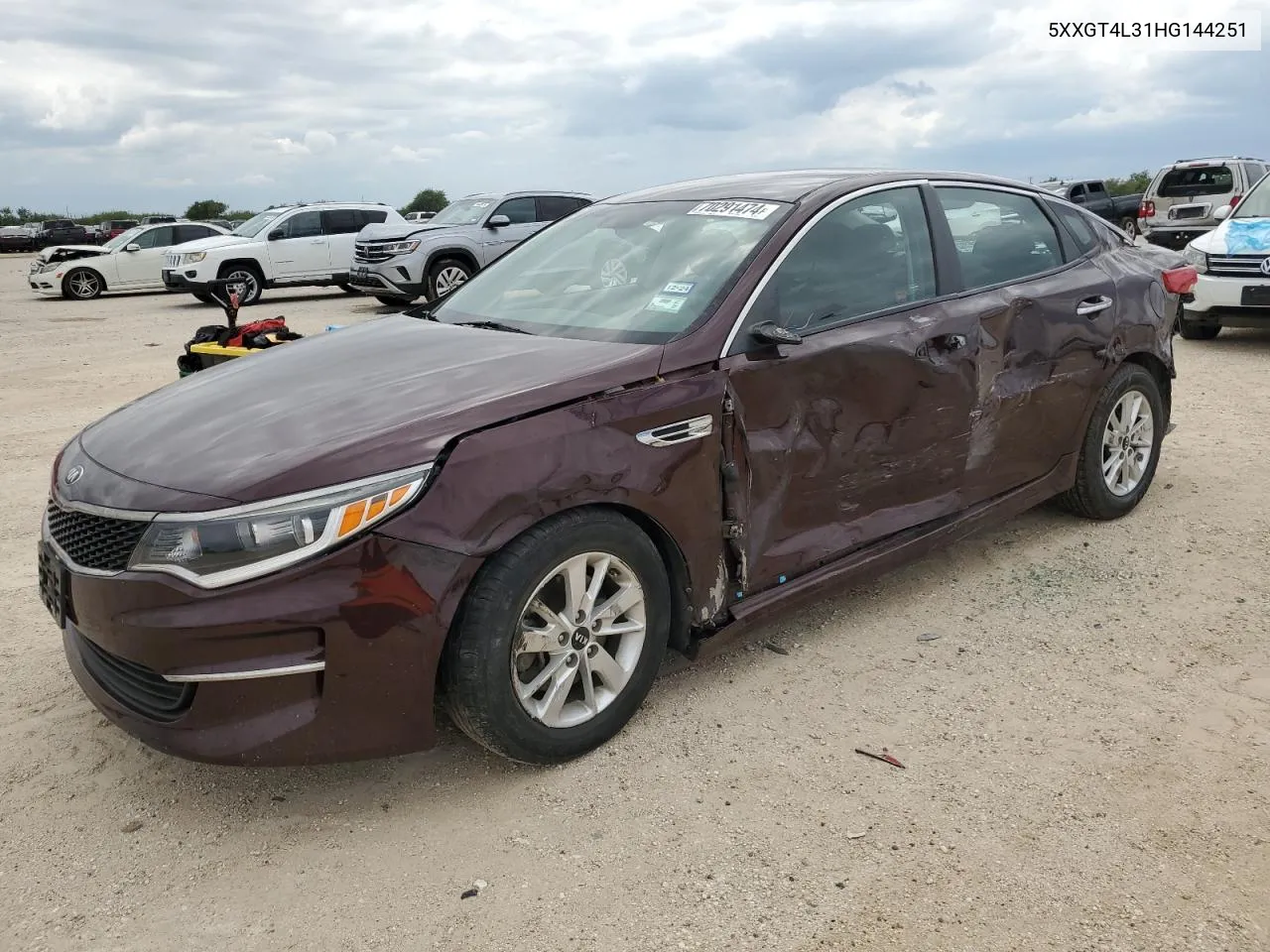 2017 Kia Optima Lx VIN: 5XXGT4L31HG144251 Lot: 70291474