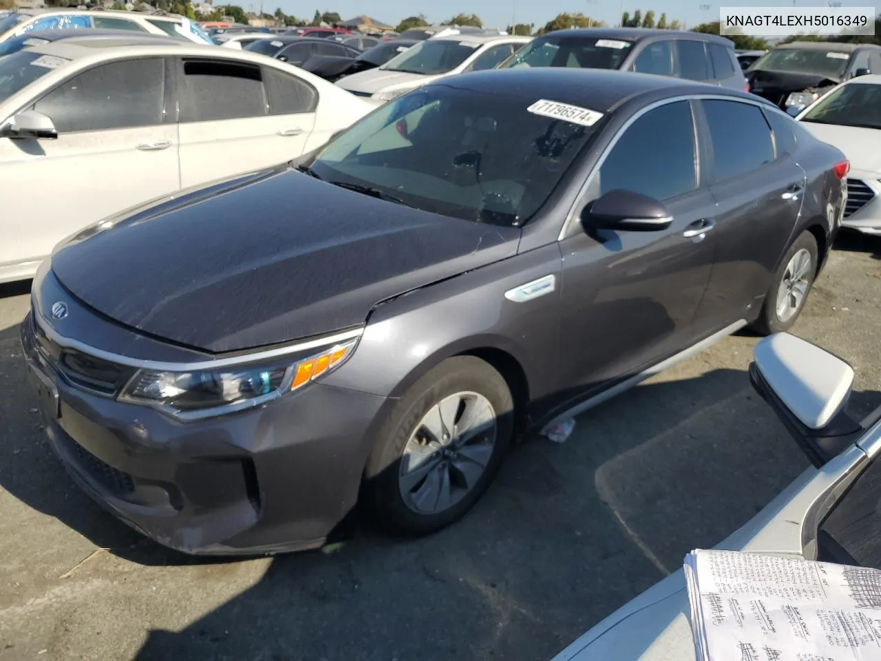 2017 Kia Optima Hybrid VIN: KNAGT4LEXH5016349 Lot: 71796574