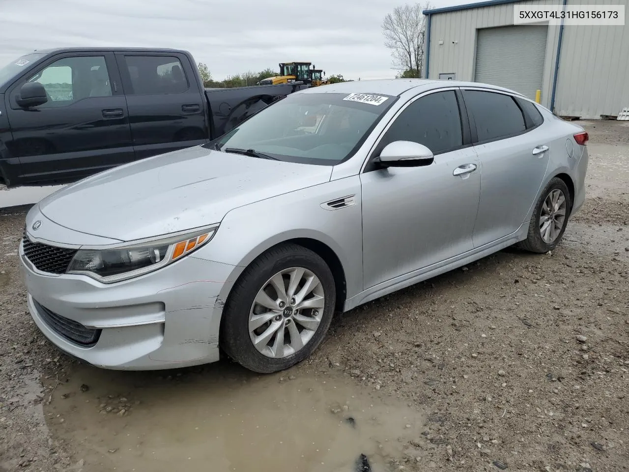 2017 Kia Optima Lx VIN: 5XXGT4L31HG156173 Lot: 72461204