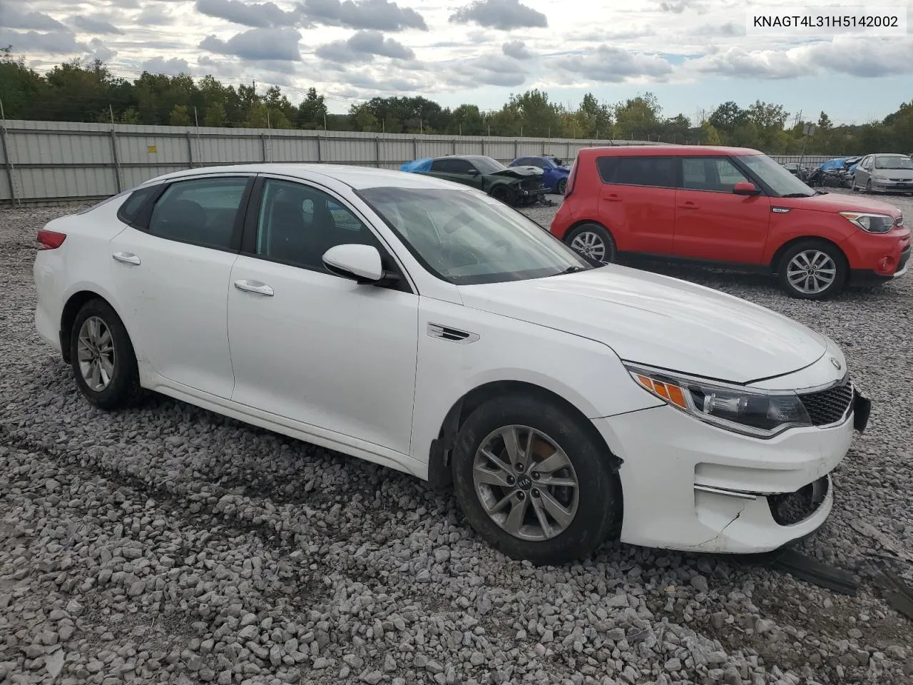 2017 Kia Optima Lx VIN: KNAGT4L31H5142002 Lot: 72809384