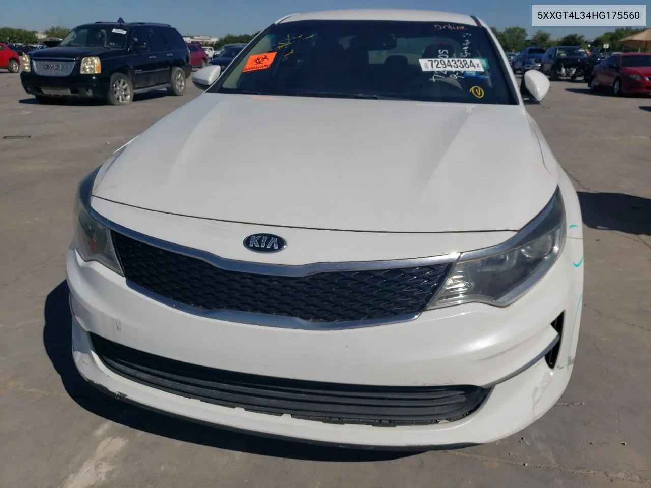 2017 Kia Optima Lx VIN: 5XXGT4L34HG175560 Lot: 72943384