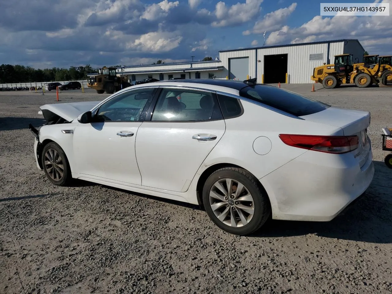 2017 Kia Optima Ex VIN: 5XXGU4L37HG143957 Lot: 73788334