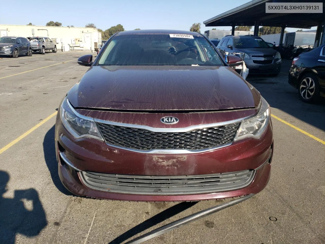 2017 Kia Optima Lx VIN: 5XXGT4L3XHG139131 Lot: 73890984