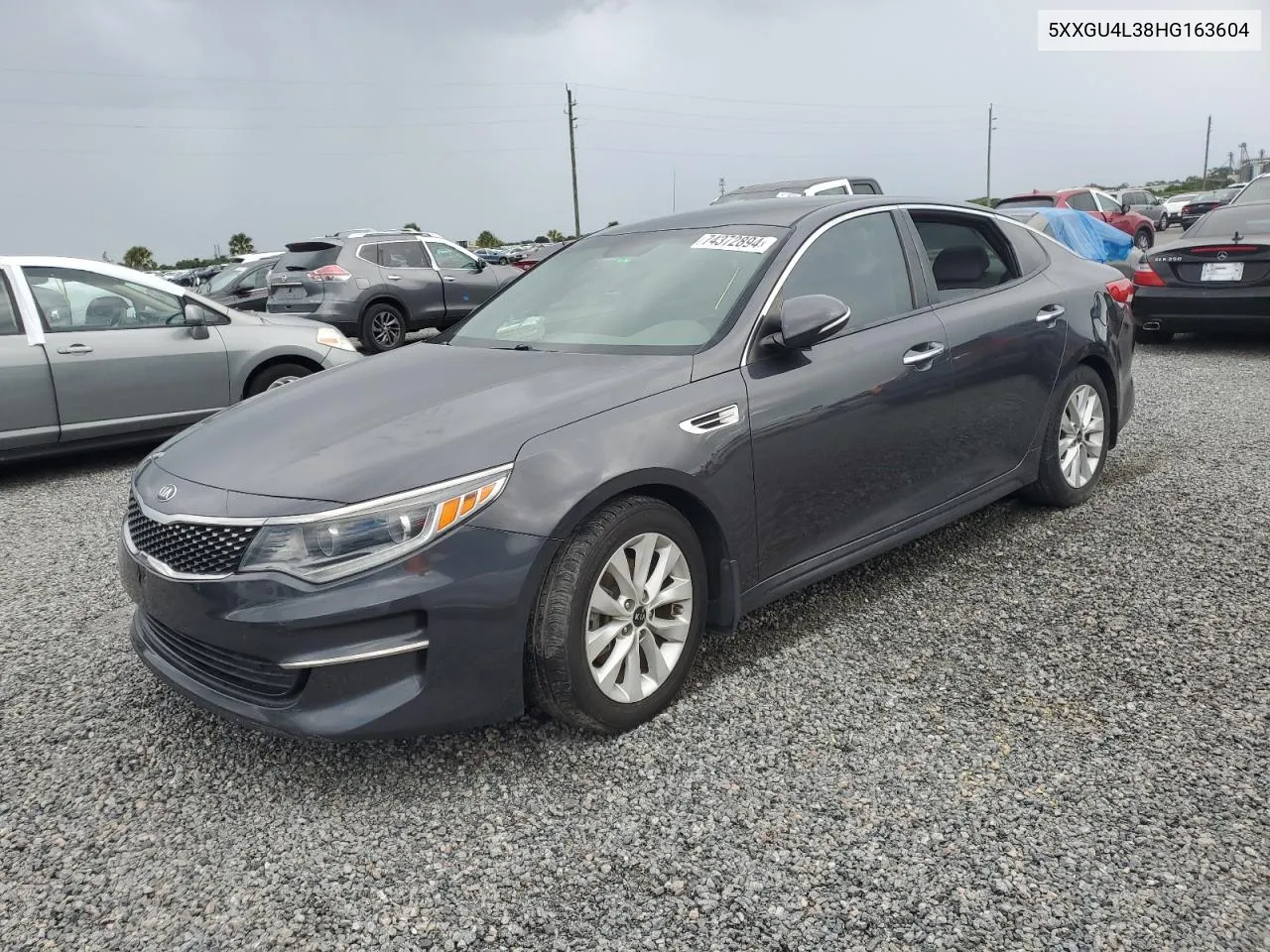 2017 Kia Optima Ex VIN: 5XXGU4L38HG163604 Lot: 74372894