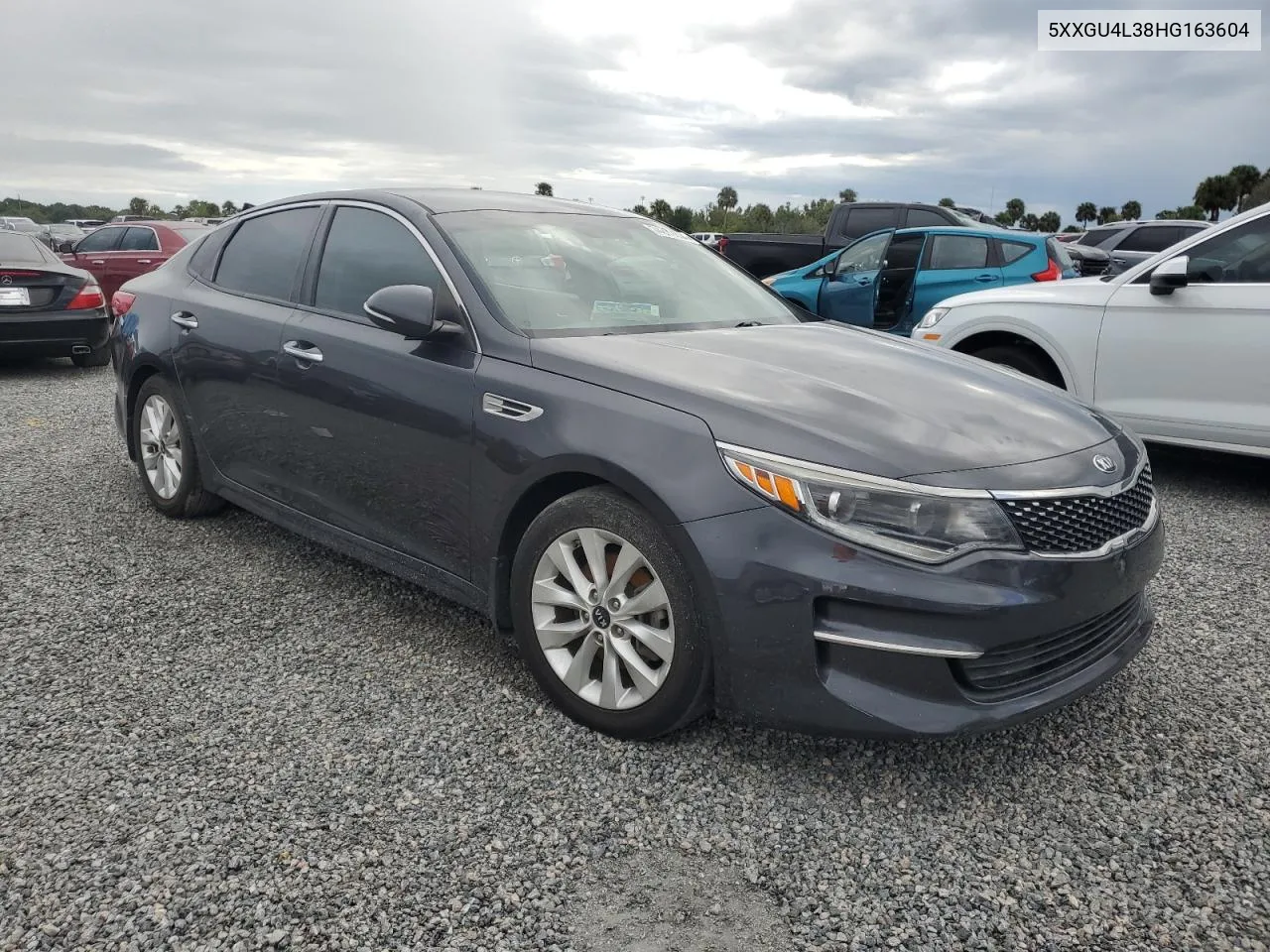 2017 Kia Optima Ex VIN: 5XXGU4L38HG163604 Lot: 74372894