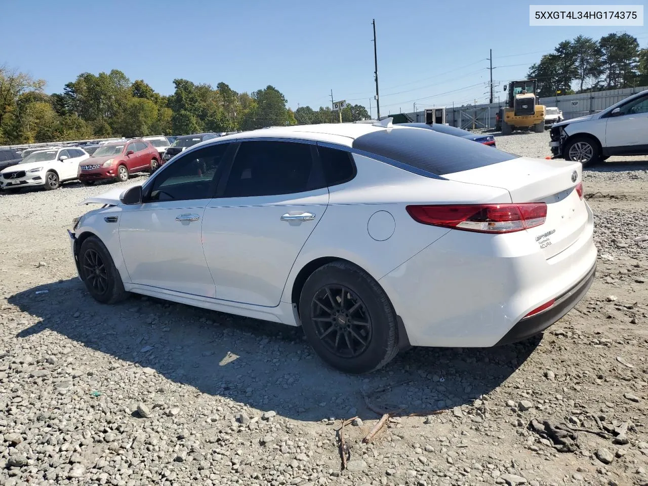 2017 Kia Optima Lx VIN: 5XXGT4L34HG174375 Lot: 74759244