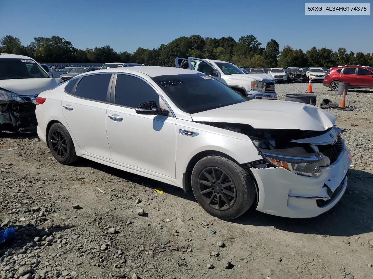 2017 Kia Optima Lx VIN: 5XXGT4L34HG174375 Lot: 74759244