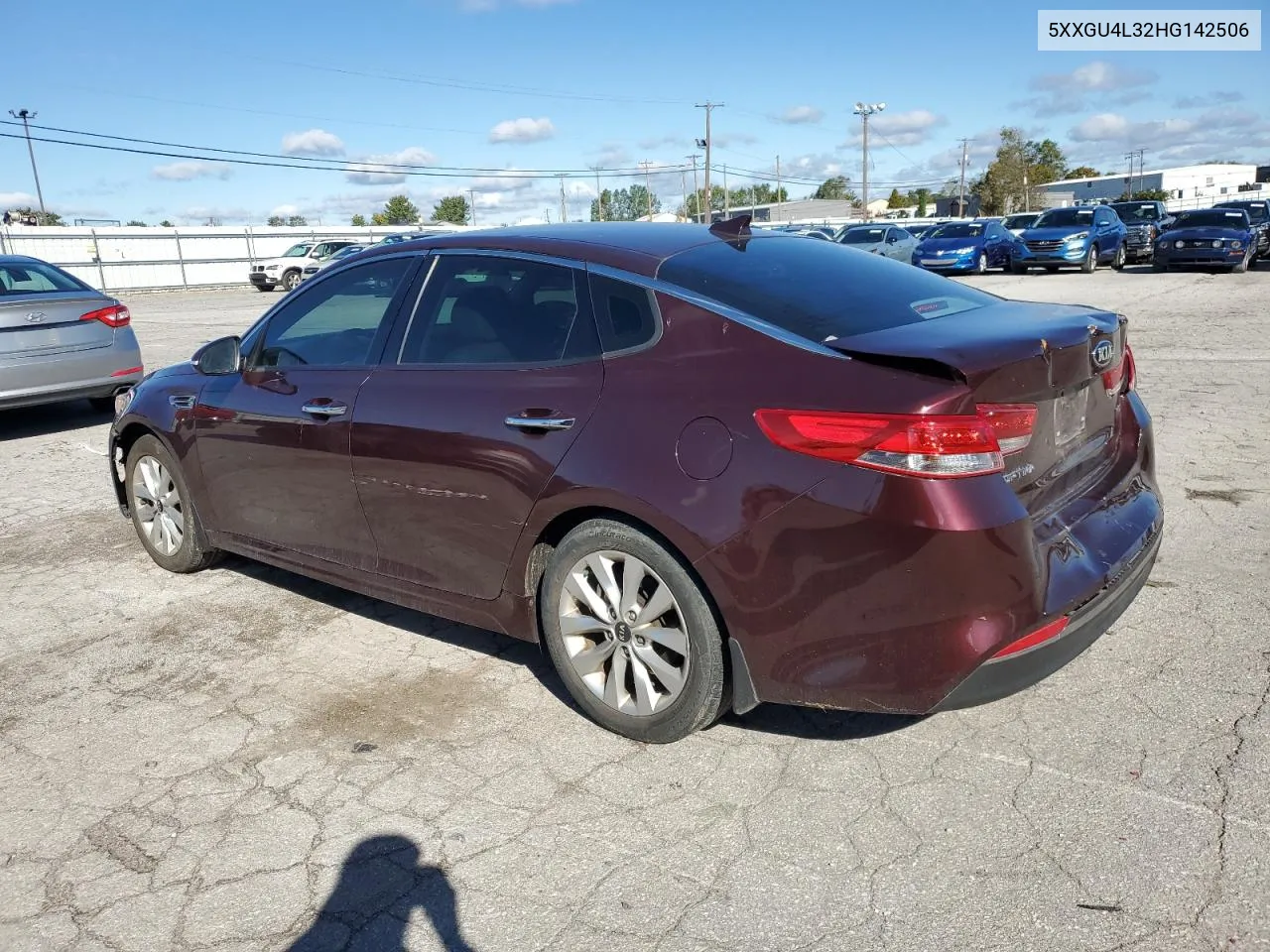 2017 Kia Optima Ex VIN: 5XXGU4L32HG142506 Lot: 75011134