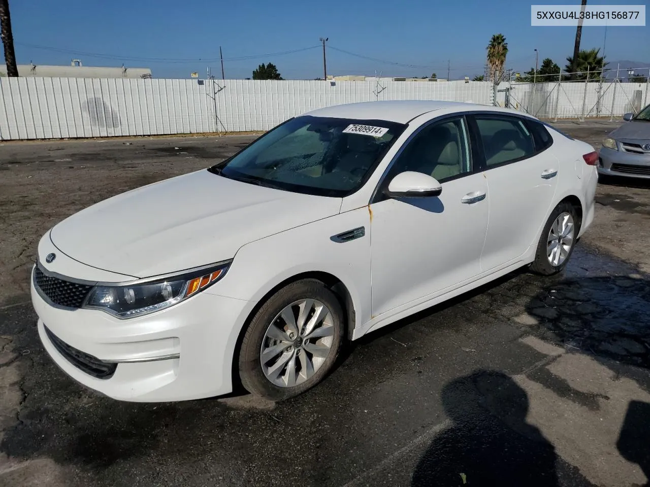 2017 Kia Optima Ex VIN: 5XXGU4L38HG156877 Lot: 75309914