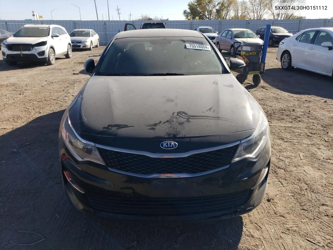 2017 Kia Optima Lx VIN: 5XXGT4L30HG151112 Lot: 75518004