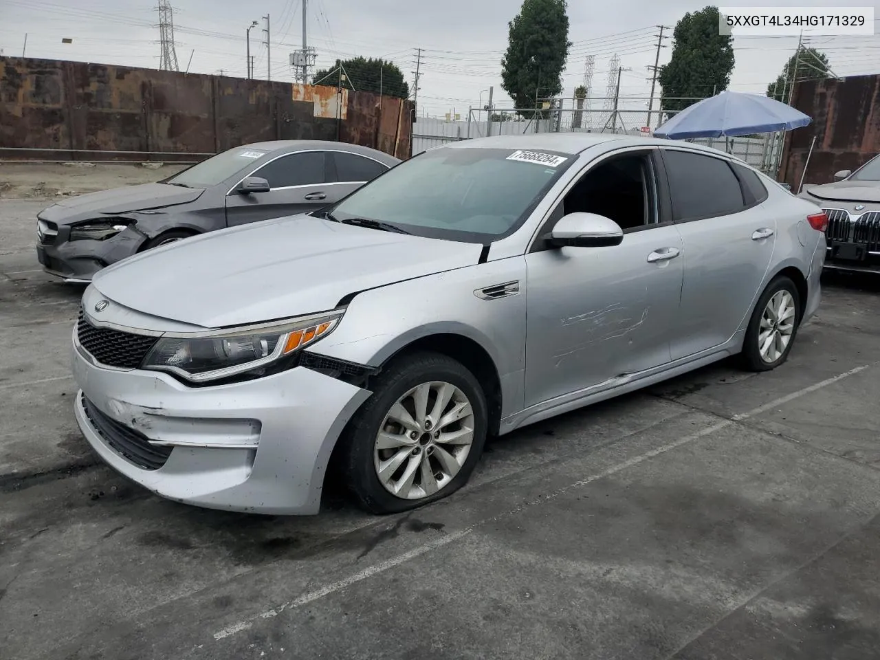 2017 Kia Optima Lx VIN: 5XXGT4L34HG171329 Lot: 75668284