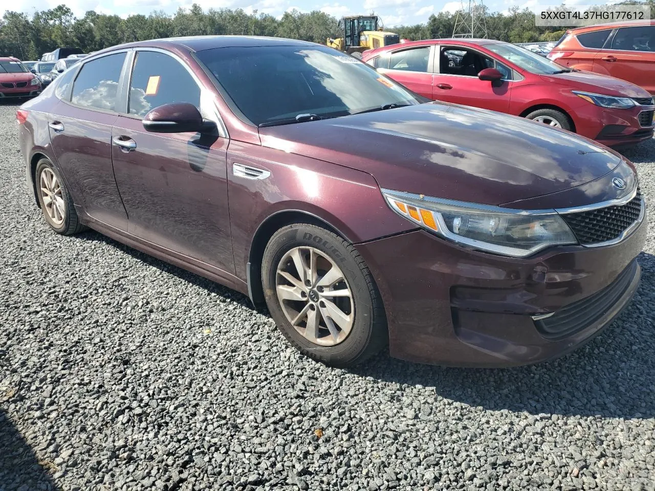 2017 Kia Optima Lx VIN: 5XXGT4L37HG177612 Lot: 76160254