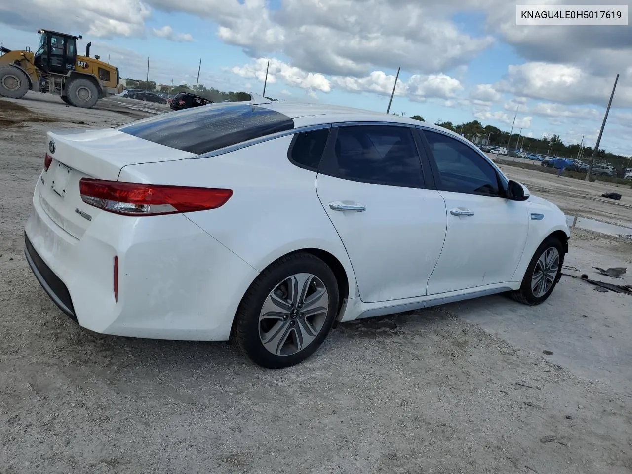 2017 Kia Optima Hybrid VIN: KNAGU4LE0H5017619 Lot: 77137684