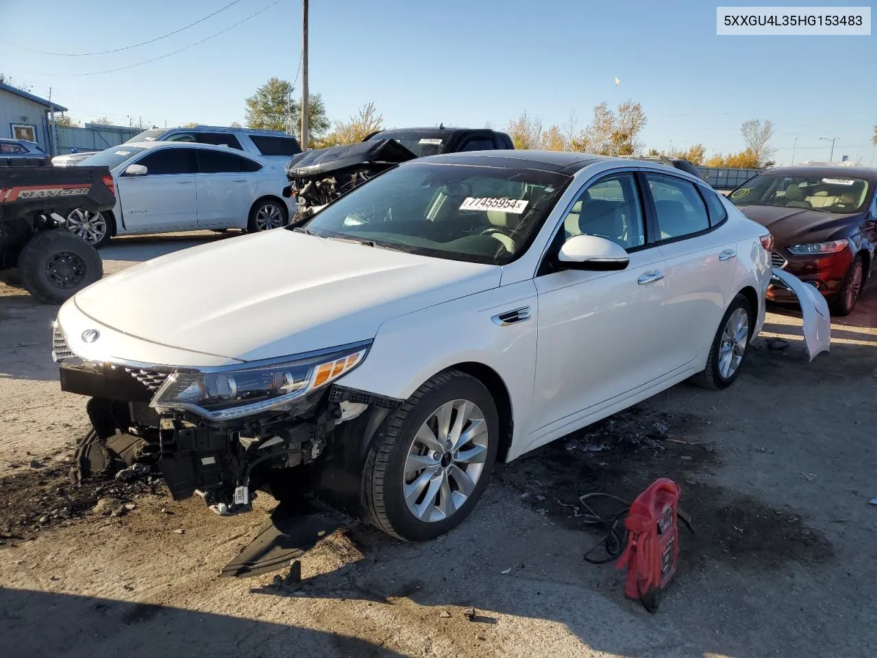 2017 Kia Optima Ex VIN: 5XXGU4L35HG153483 Lot: 77455954