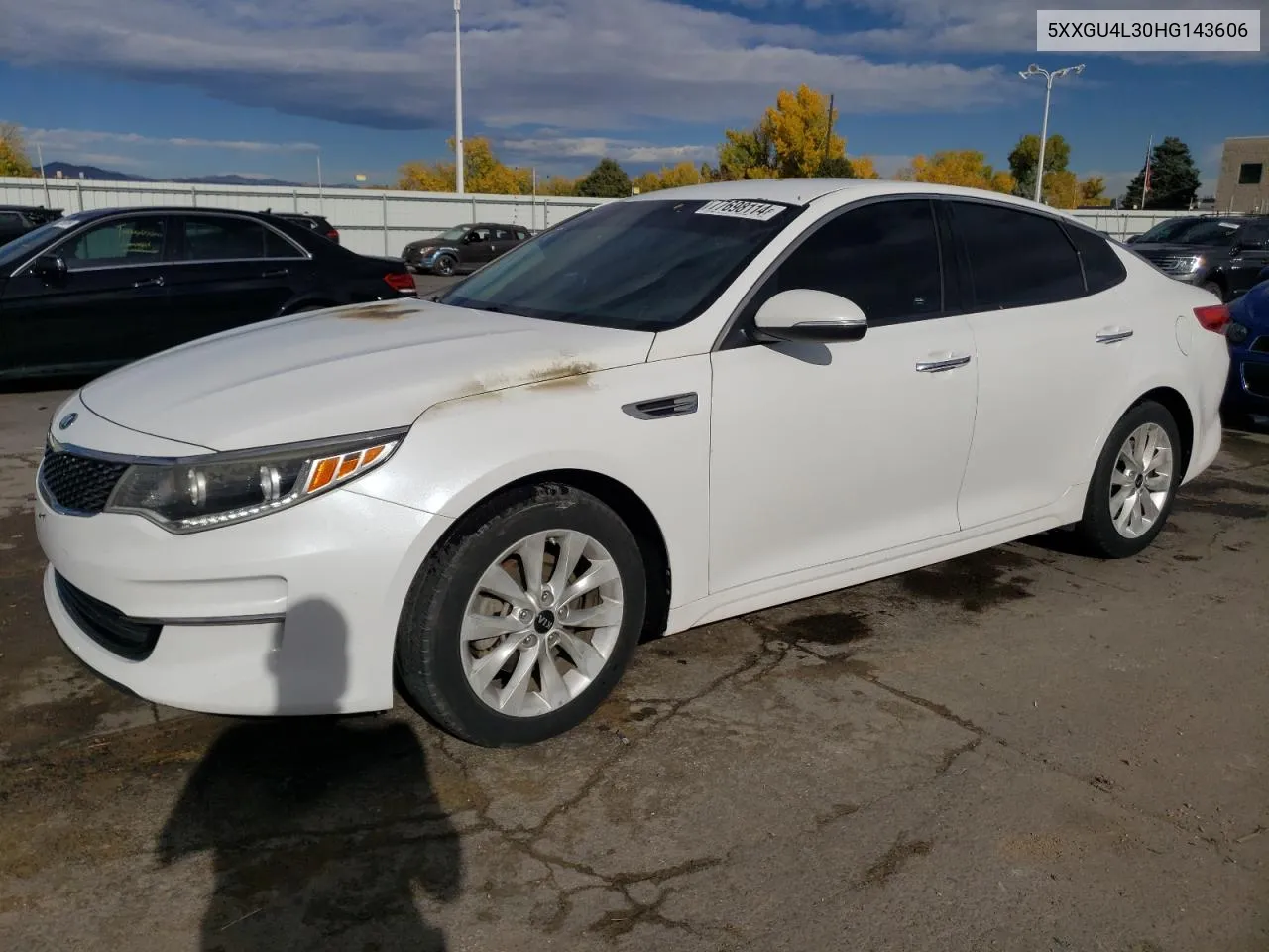 2017 Kia Optima Ex VIN: 5XXGU4L30HG143606 Lot: 77698114